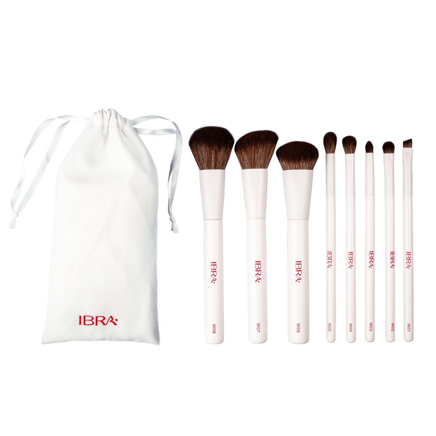 Zestaw pędzli do makijażu White IBRA Makeup