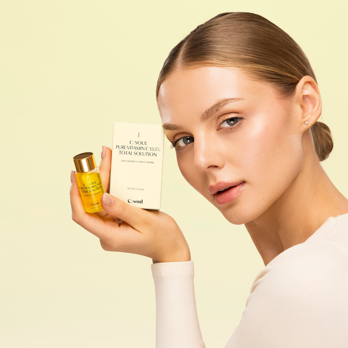 Zestaw do pielęgnacji twarzy Nawilżający Krem-Serum Mela + Antyoksydacyjne Serum z 13,5% witaminą C C:Soul