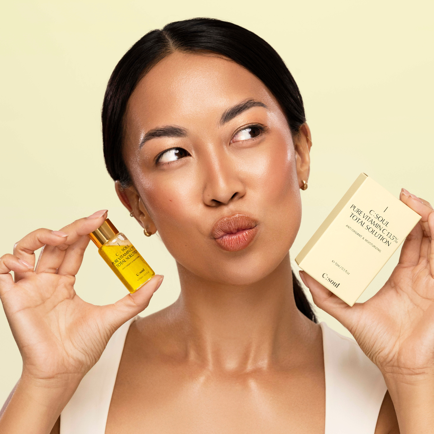 Siero viso idratante antiossidante con soluzione totale di vitamina C pura al 13,5% C:Soul