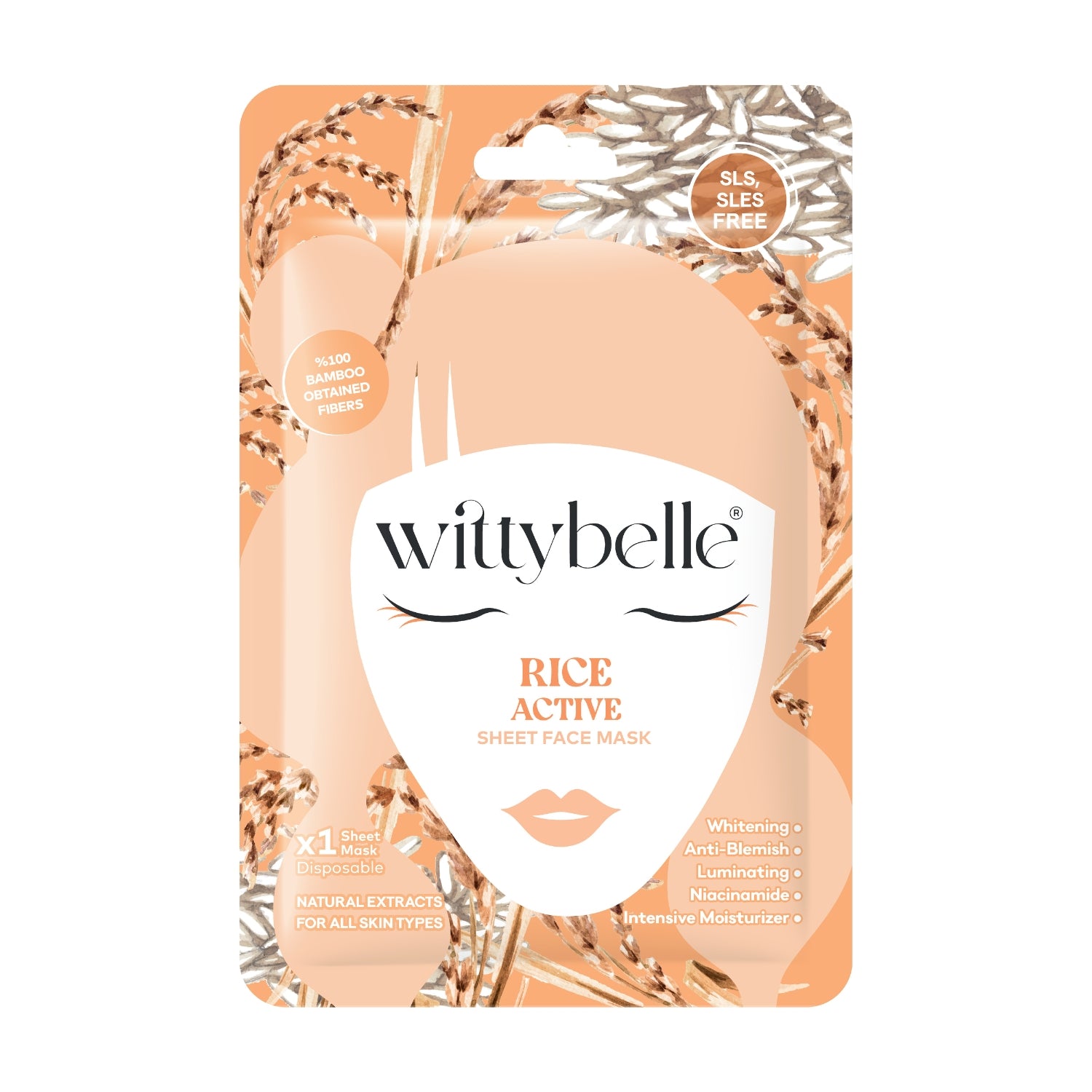 Wittybelle Rice Face Mask