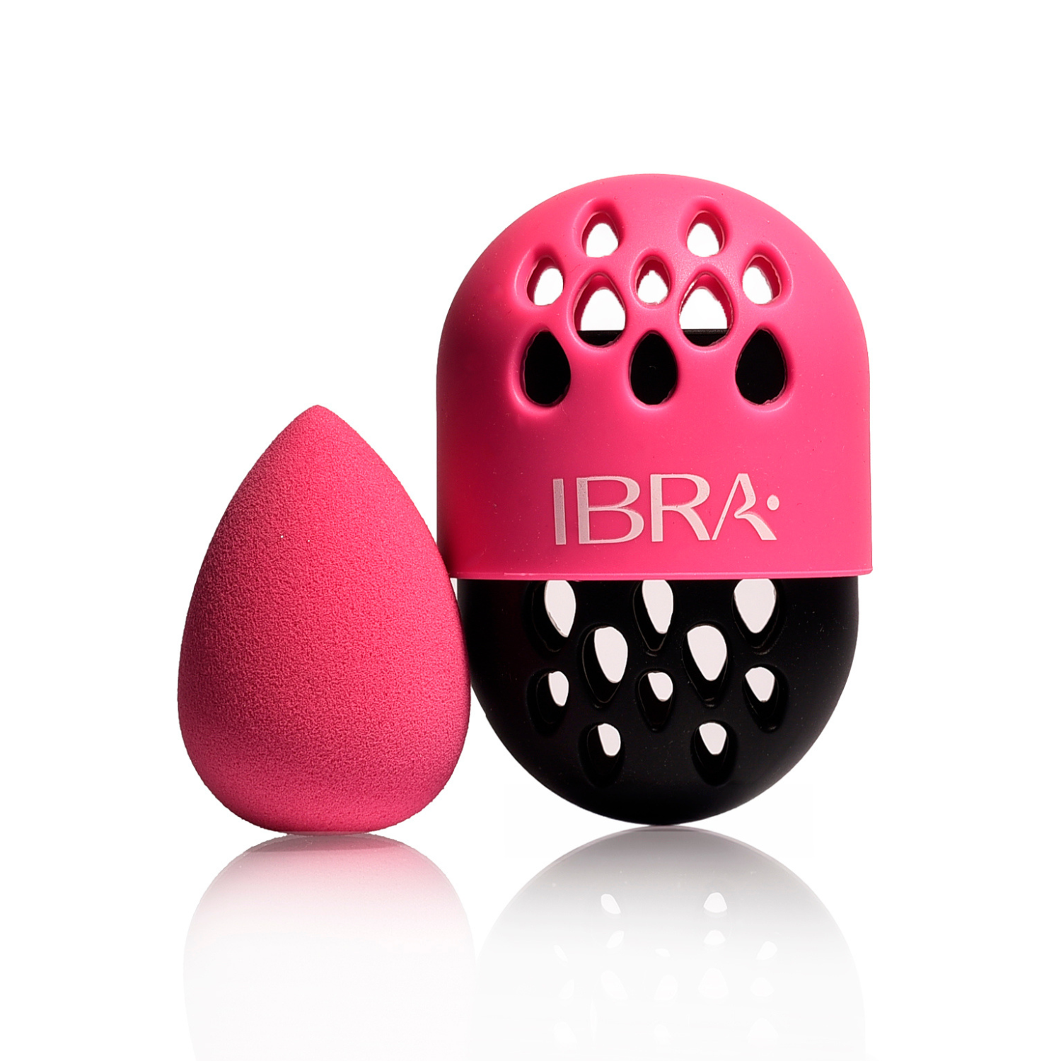 Makeup Blender Sponge Set Pink Zestaw gąbeczka różowa + etui IBRA Makeup