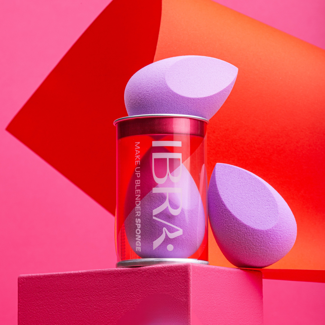 Makeup Blender Sponge zestaw fioletowych gąbeczek trio Ibra Makeup